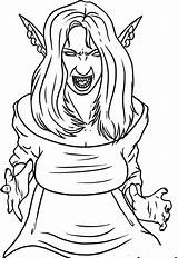 Vampire Coloring Pages Girl Female Printable Girls Color Getcolorings Cartoon Pag Beautiful sketch template