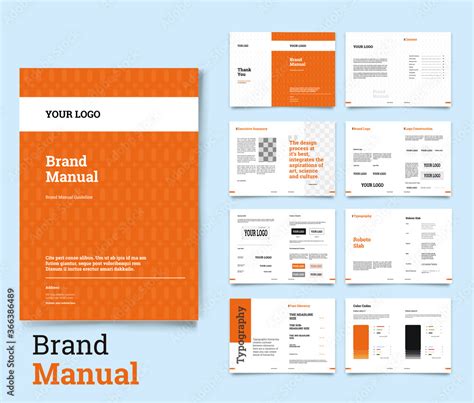 brand identity guideline template brand style guide brochure layout brand book brand manual