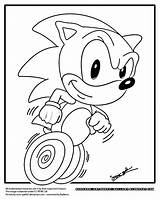 Sonic Coloring Pages Hedgehog Running Classic Printable Color Getcolorings Getdrawings Horse sketch template