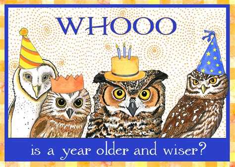 wise owls birthday greeting card painted turtle illustration dba