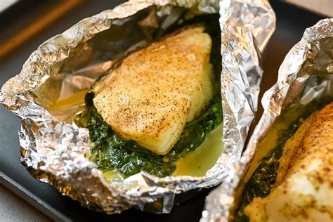 Foil Baked Chilean Sea Bass With Lemon Parmesan Cream Sauce 2022