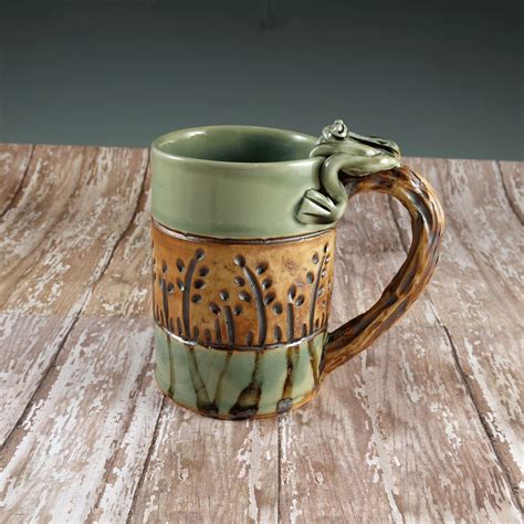 pottery mug handmade ceramic tea mug coffee  botanicceramic