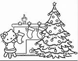 Hello Christmas Pages Kitty Coloring Getcolorings Marvelous Cool sketch template