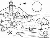 Coloring Summer Printable Hot Beach Pages sketch template