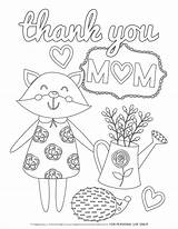 Coloring Pages Mothers Mother Printables Thank Mom Kids Sheet sketch template