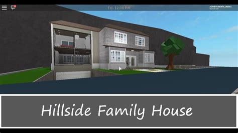 bloxburg speedbuilds hillside family house  youtube