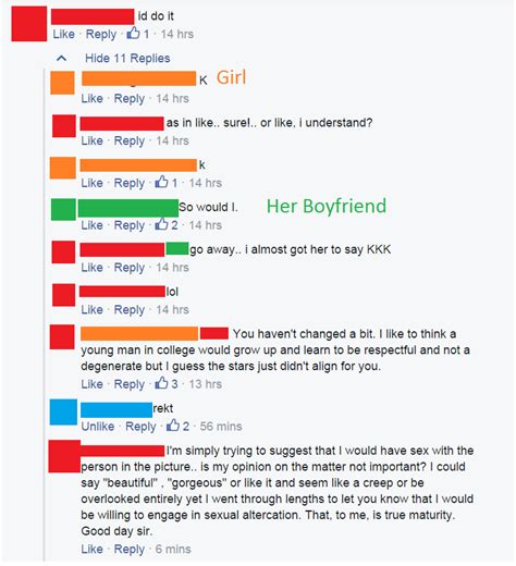 Guy Comments On Girls Photo That He Would Have Sex With