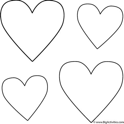 hearts coloring page valentines day