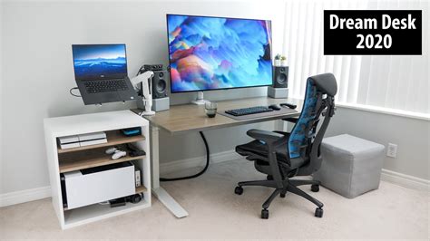 dream desk setup 5 0 big screen productivity and gaming youtube