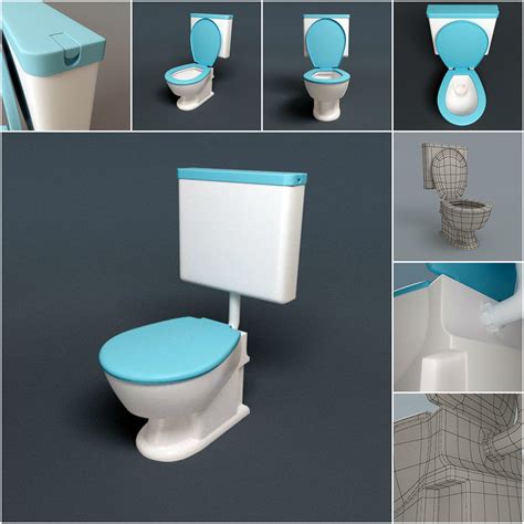 hq toilet 3d model rigged cgtrader