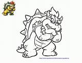 Coloring Pages Bowser Print Mario Popular sketch template