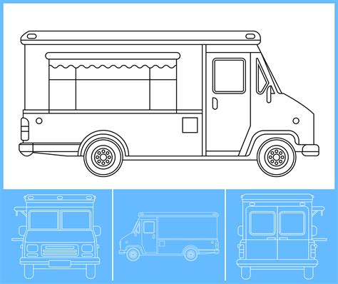 printable  food truck template printable templates