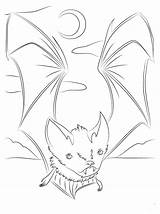 Bats Fledermaus Vampier Kleurplaat Halloweens Scribblefun sketch template