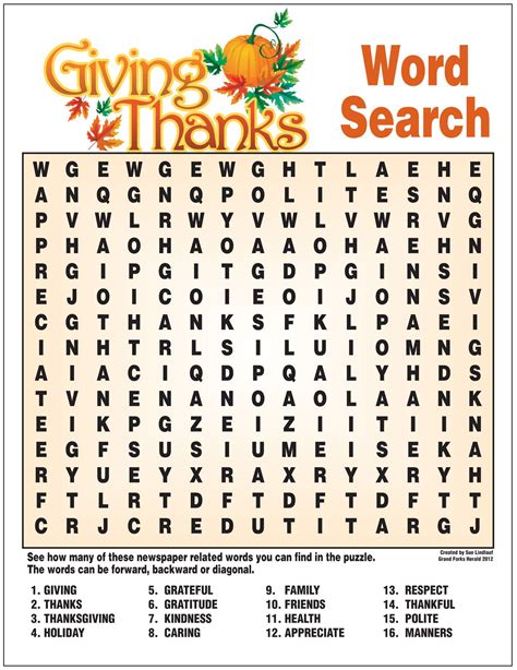 thanksgiving words  words thanksgiving word search