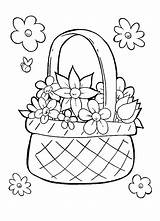 Coloring Basket Pages Flowers Perfect Flower Dude Kids Print Color Utilising Button Sketch Library Clipart Template Grab Otherwise Feel Please sketch template