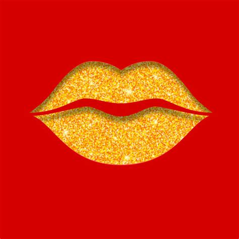 Royalty Free Gold Lips Clip Art Vector Images And Illustrations Istock