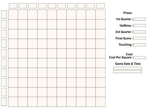 images  printable football pool grid sheets blank  square