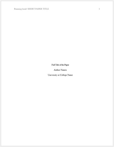title page formatting   title page