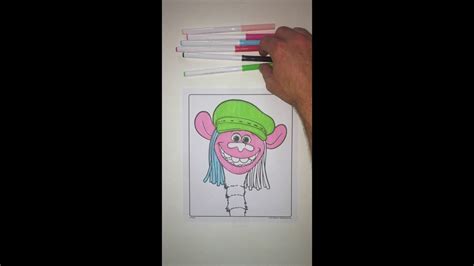 trolls coloring video cooper youtube