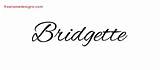 Name Bridgette Tattoo Designs Cursive sketch template