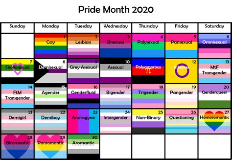 pride calendar lgbt