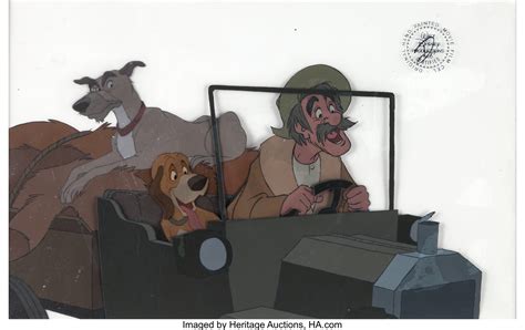 The Fox And The Hound Amos Copper And Chief Production Cel Setup