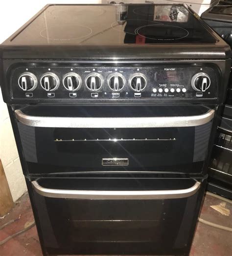 cannon cm wide freestanding black electric cooker  burnley