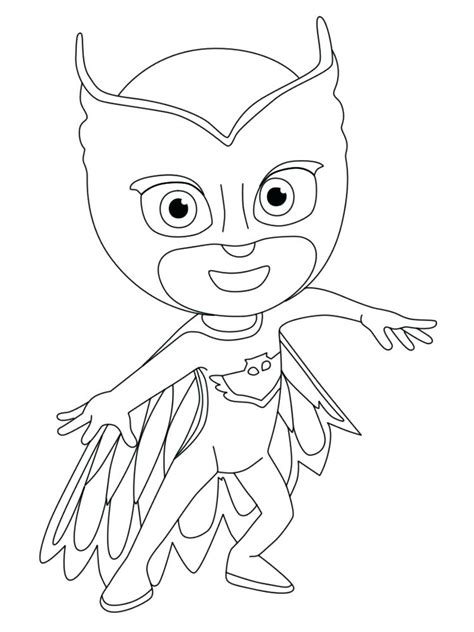 pj masks coloring pages owlette