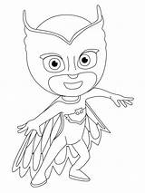 Pj Coloring Pages Mask Owlette Getcolorings Printable Print sketch template