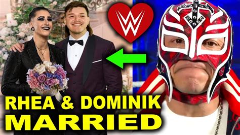 rhea ripley and dominik mysterio married and rey mysterio is very upset