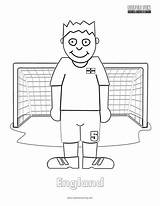 Coloring England Football Cartoon sketch template