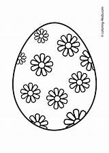 Easter Egg Coloring Pages Kids Template Eggs Colouring Printable Carton Drawing Line Color Sheets Prinables Print Preschool Designs Colorful Cut sketch template