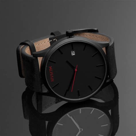 mvmt  black face black leather mvmt watches touch  modern