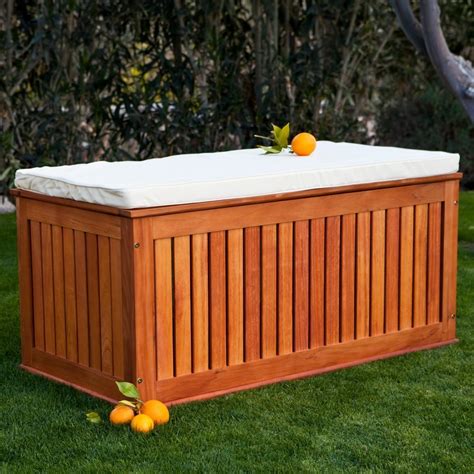 wood deck box durable  stylish solution  outdoor storage
