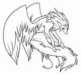Wolf Coloring Pages Winged Wings Anime Wolves Lines Drawings Demon Drawing Female Deviantart Draw Colouring Mythical Printable Template Getdrawings Creatures sketch template