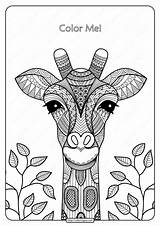 Giraffe Mandalas Coloringoo Giraffa Getcolorings sketch template