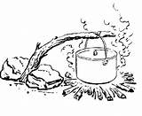 Feu Scout Campfire Marmite Scouts Colorear Jargon Fuego Naturaleza Coloriages sketch template