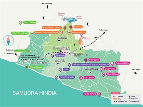 peta wisata diy map tourism  yogyakarta  dinas pariwisata