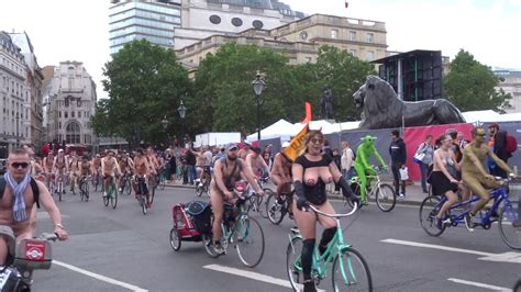 World Naked Bike Ride London Trafalgar Square June 8 2019 Warning