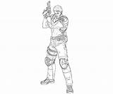 Resident Evil Chris Redfield Coloring Pages Portrait Another Printable sketch template