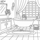 Coloring Pages Bathroom Adult Colouring Sheets Color House Books Kids Book Printable Interior Next Cool Drawing Pencils Watercolor Felting Projects sketch template