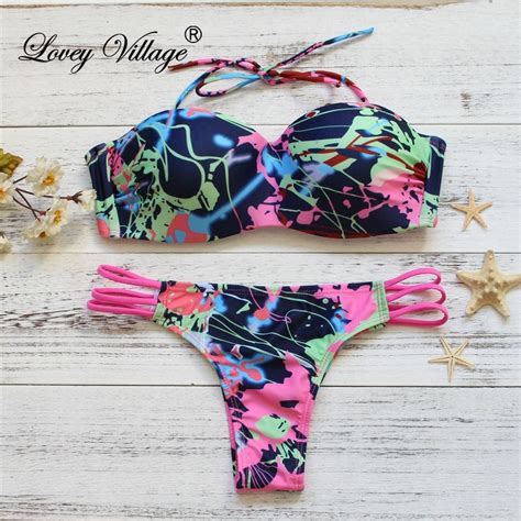 2017 Brazilian Sexy Bikini Set Bandage Swimsuit Biquinis Micro Mini
