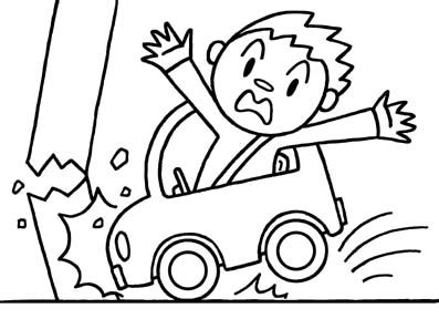 accident scene coloring pages