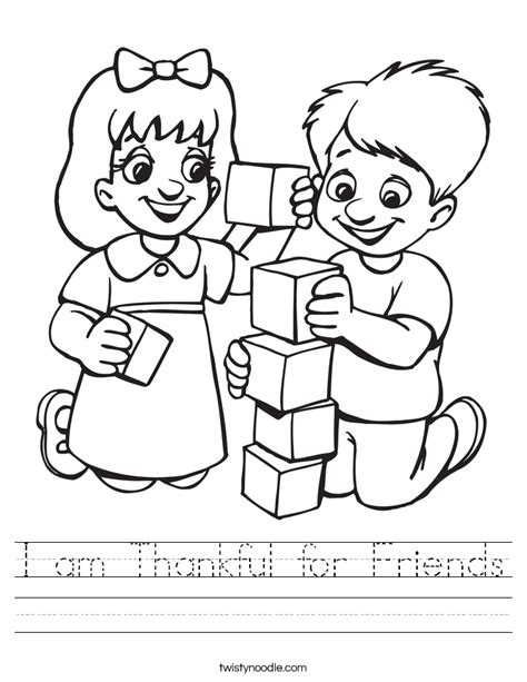 friendship worksheets kindergarten