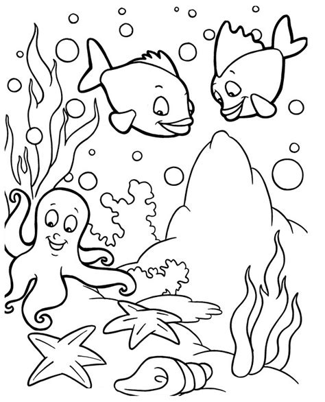 underwater animals coloring pages  getcoloringscom  printable