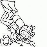 Diver Scuba Buzo Dibujos Buzos Plongeur Tauchen Dive Submarino Unterwasser Handwerk Subacqueo Emerging Buceo Peces Marin Sommer Fisch Mers Karikaturen sketch template