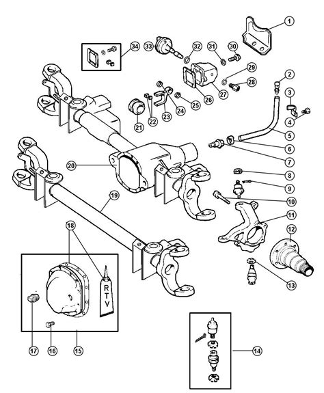 dodge ram  front axle diagram