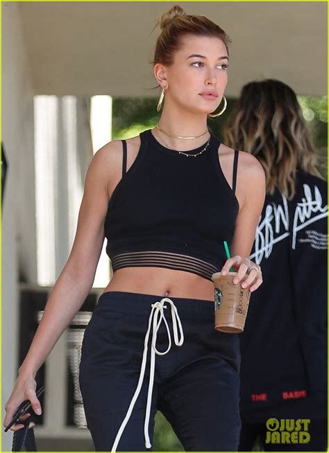 photo hailey baldwin shows off toned midriff in beverly hills 02