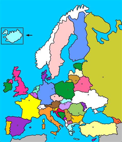 europa topografie kaartkennis oefenen en  leren