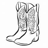 Cowboy Boot Printable Clip Clipart sketch template